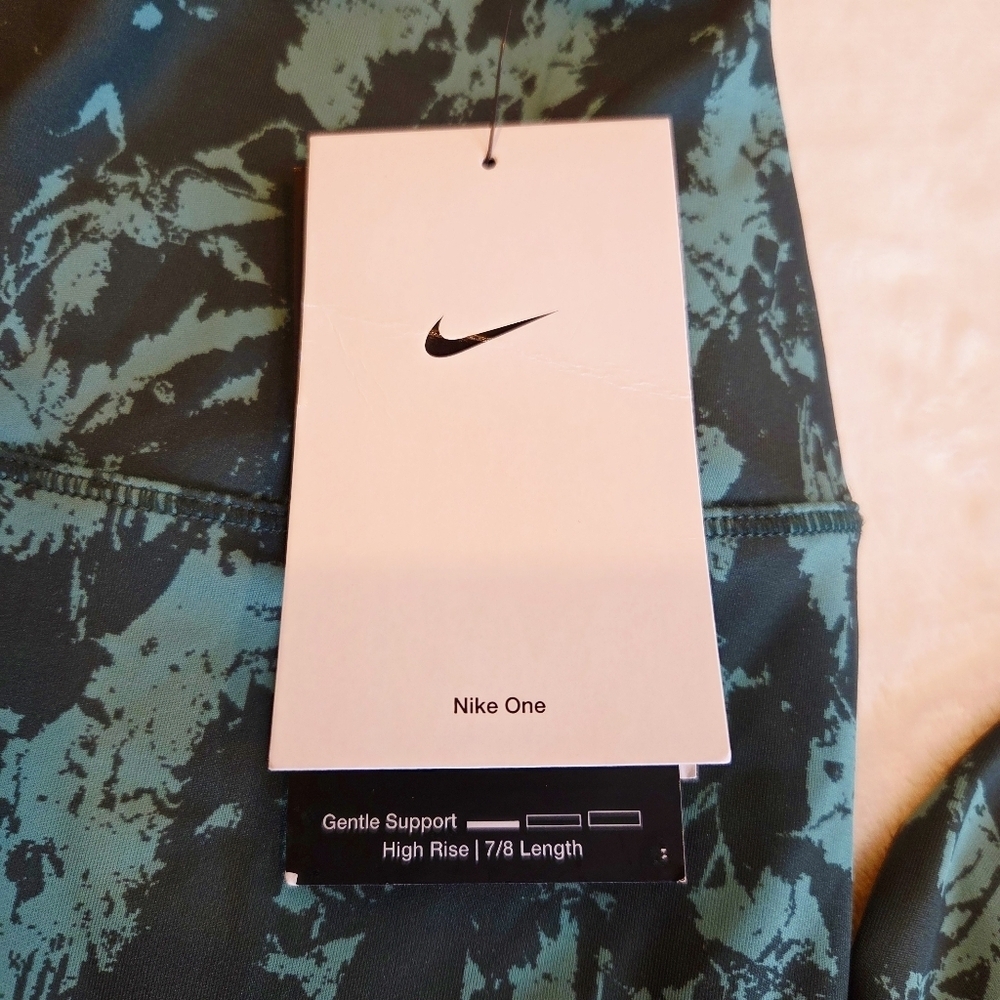 Nike Women Dri-FIT One High Waisted 7/8 Printed Legging VINTAGE GREEN XS - Picture 4 of 13